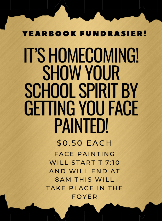 Face painting by yearbook on Sept. 22nd